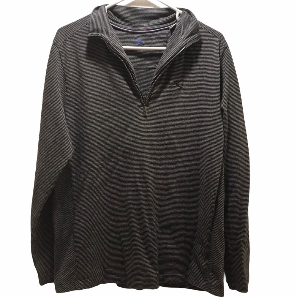 Tommy Bahama Striped Quarter Zip Pullover. Size XL